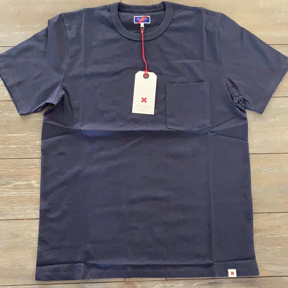 BEST MADE CO. Navy- Standard Pocket Tee, T-Shirt NEW